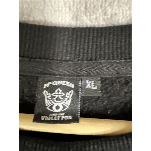 McQueen And The Violet Fog Sweatshirt Mens XL Black Wiz Khalifa Cotton Crewneck - Picture 3 of 8